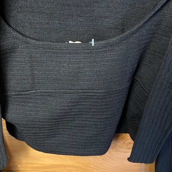 B.O.G. BAND OF THE FREE Women’s BLACK RIBBED CROP KNIT SHIRT Sm LONG SLEEVES - Picture 6 of 9